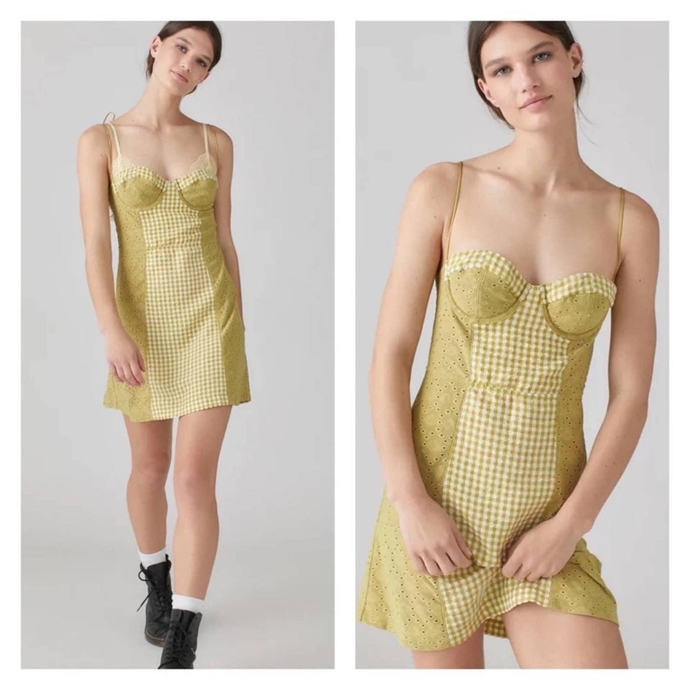 Green urban outfitters mini dress
